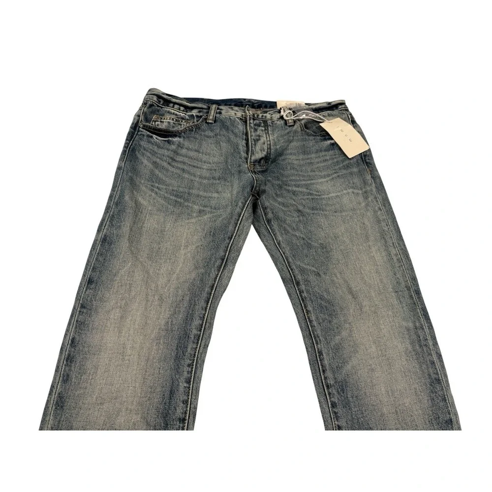 NWT mnml D757 Slim‎ Acid Wash Denim Jeans Blue Men's 32 M322
